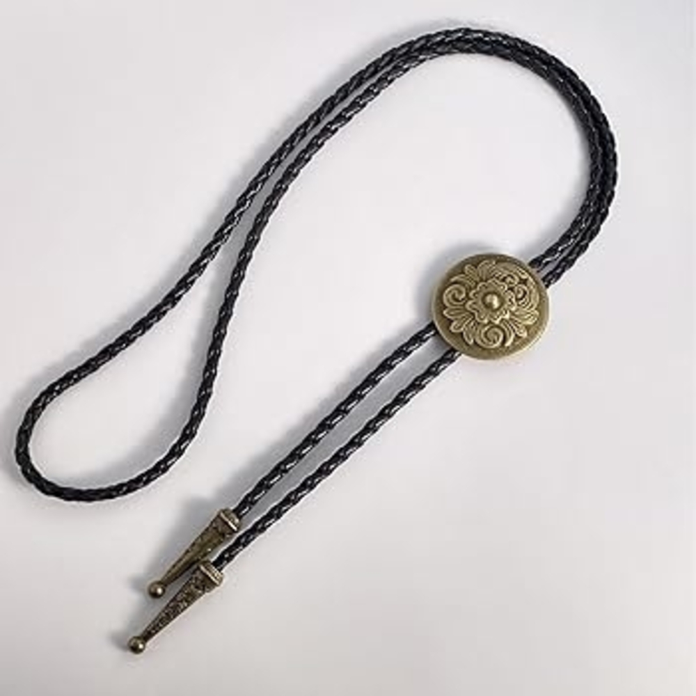 Black and Gold Men's Bolo Tie